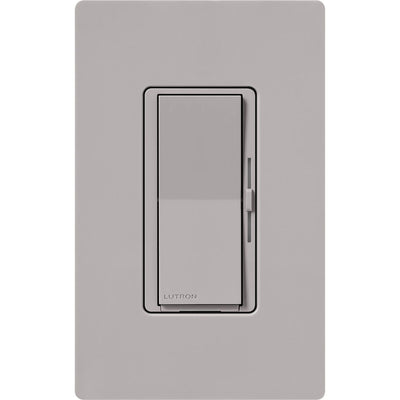 Lutron Diva Smart ELV+ Dimmer Switch for Caseta Systems, Phase Selectable, 250W LED/400VA MLV/500W ELV, Neutral Required, 120V, DVRF-5NE-GR, Gray