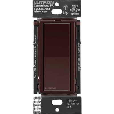 Lutron Claro Smart Accessory Switch, Only For Use With Diva Smart Dimmer Switch/Claro Smart Switch, Multi-Location On/Off, DVRF-AS-BR, Brown