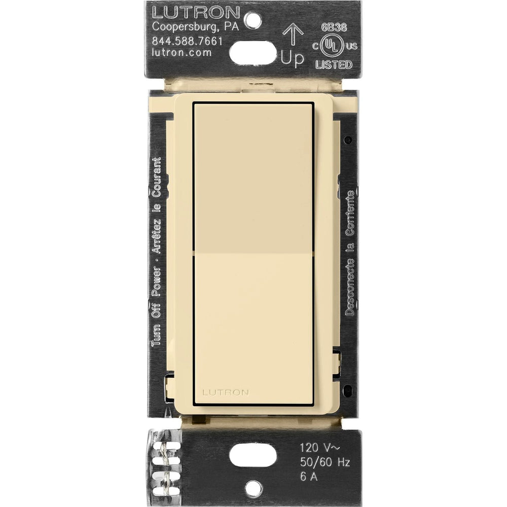 Lutron Claro Smart Accessory Switch, Only For Use With Diva Smart Dimmer Switch/Claro Smart Switch, Multi-Location On/Off, DVRF-AS-IV, Ivory