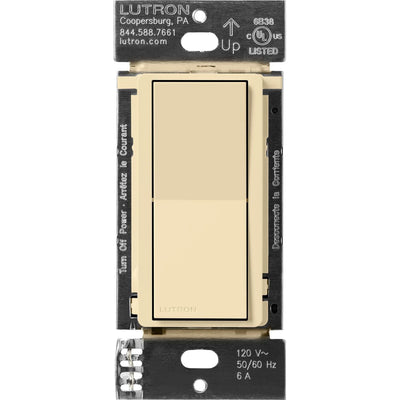 Lutron Claro Smart Accessory Switch, Only For Use With Diva Smart Dimmer Switch/Claro Smart Switch, Multi-Location On/Off, DVRF-AS-IV, Ivory