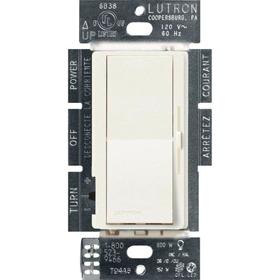 Lutron Diva LED+ Dimmer Switch, 150W LED, Single Pole/3-Way, No Neutral Required, 120V, DVSCCL-153P-BI, Biscuit