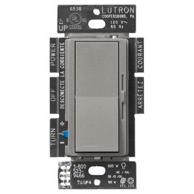 Lutron Diva LED+ Dimmer Switch, 150W LED, Single Pole/3-Way, No Neutral Required, 120V, DVSCCL-153P-CS, Cobblestone