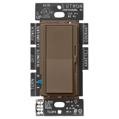 Lutron Diva LED+ Dimmer Switch, 150W LED, Single Pole/3-Way, No Neutral Required, 120V, DVSCCL-153P-EP, Espresso