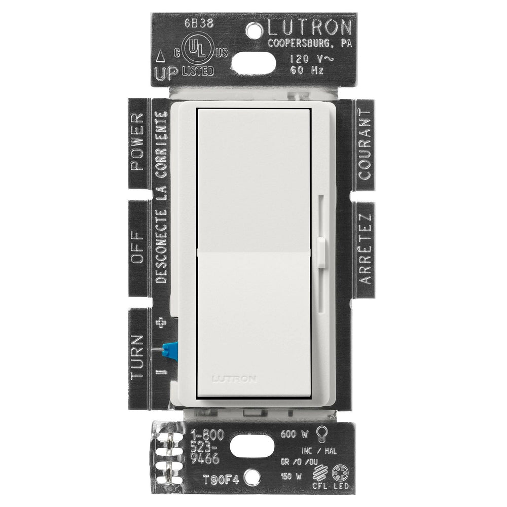 Lutron Diva LED+ Dimmer Switch, 150W LED, Single Pole/3-Way, No Neutral Required, 120V, DVSCCL-153P-LG, Lunar Gray