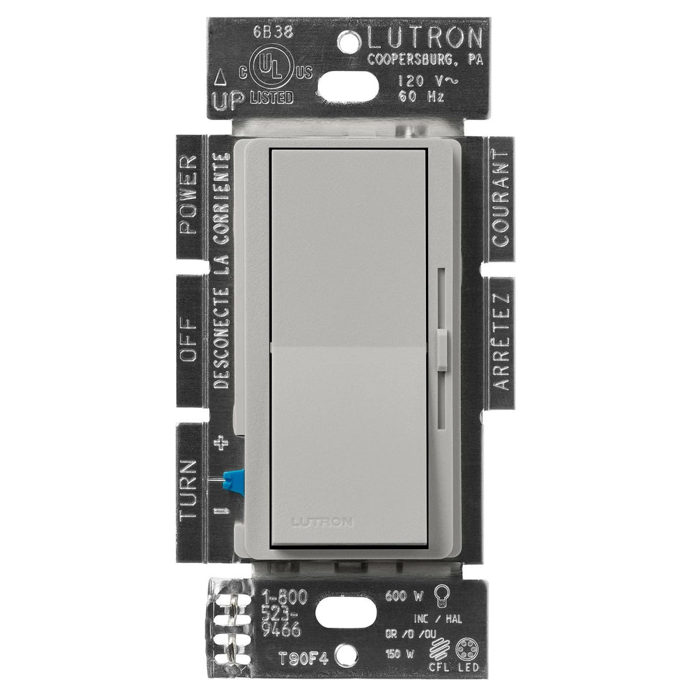 Lutron Diva LED+ Dimmer Switch, 150W LED, Single Pole/3-Way, No Neutral Required, 120V, DVSCCL-153P-PB, Pebble