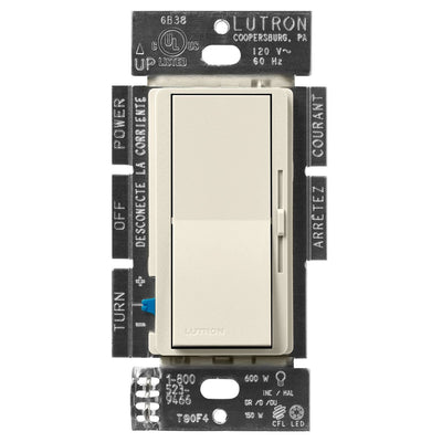 Lutron Diva LED+ Dimmer Switch, 150W LED, Single Pole/3-Way, No Neutral Required, 120V, DVSCCL-153P-PM, Pumice