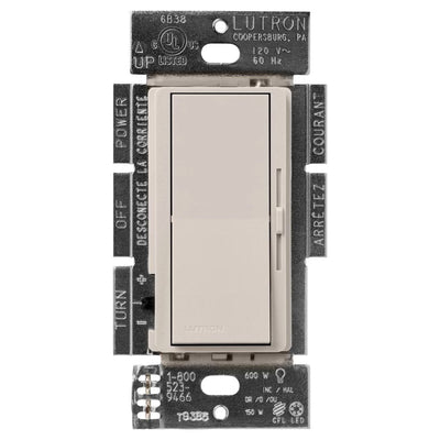 Lutron Diva LED+ Dimmer Switch, 150W LED, Single Pole/3-Way, No Neutral Required, 120V, DVSCCL-153P-TP, Taupe