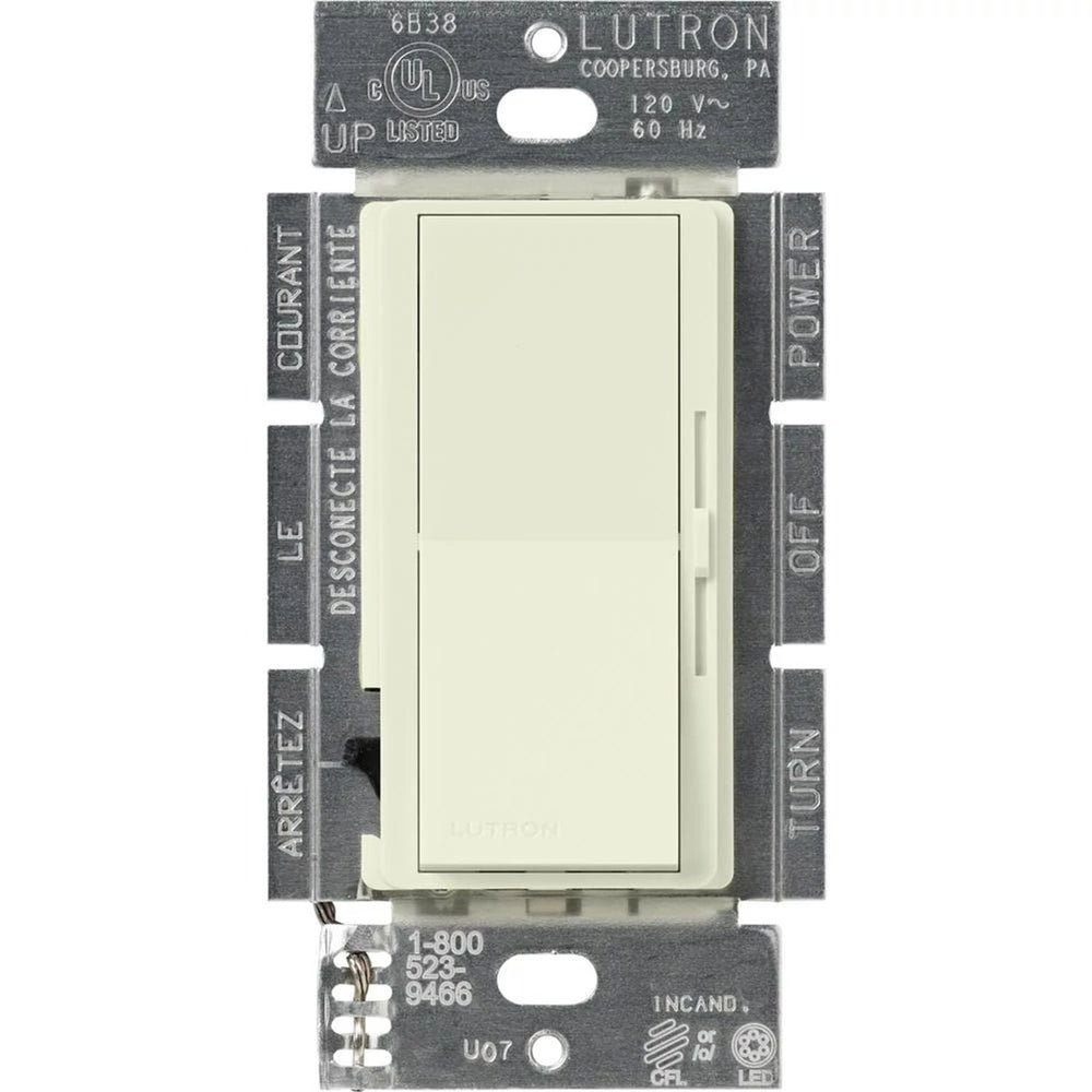 Lutron Diva LED+ Dimmer Switch, 250W LED, Single Pole/3-Way, No Neutral Required, 120V, DVSCCL-253P-BI, Biscuit