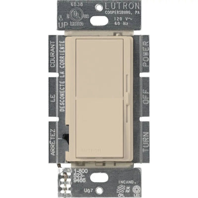 Lutron Diva LED+ Dimmer Switch, 250W LED, Single Pole/3-Way, No Neutral Required, 120V, DVSCCL-253P-TP, Taupe