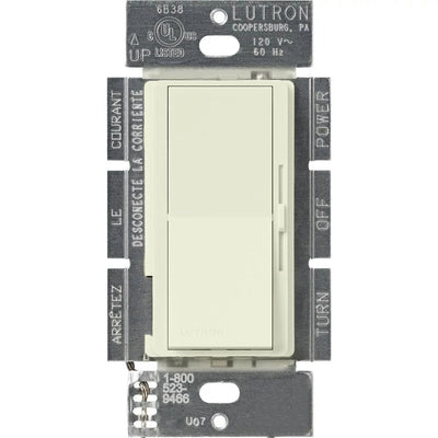 Lutron Diva 3-Speed Fan Control, 1.5A, Single Pole/3-Way, No Neutral Required, 120V, DVSCFSQ-F-BI, Biscuit