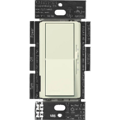 Lutron Diva 3-Speed Fan Control and Light Switch, 1.5A Fan, 1A LED, Single Pole/3-Way, No Neutral Required, 120V, DVSCFSQ-F-BI, Biscuit