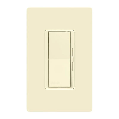 Lutron Diva LED+ Dimmer Switch with Wall Plate, 150W LED, Single Pole/3-Way, No Neutral Required, 120V, DVWCL-153PH-AL, Almond