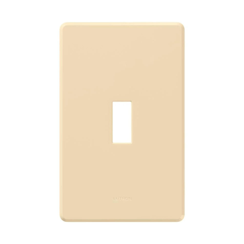 Lutron Fassada 1 Gang Wall Plate for Traditional Style Dimmers or Switches, Gloss Finish, FG-1-IV, Ivory