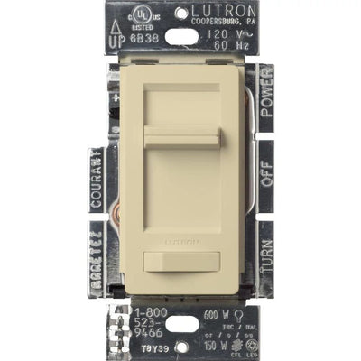 Lutron Lumea LED+ Dimmer Switch, No Neutral Required, 150W LED or 600W Inc/Hal, 120V, Single Pole/3-Way, LECL-153PH-IV, Ivory