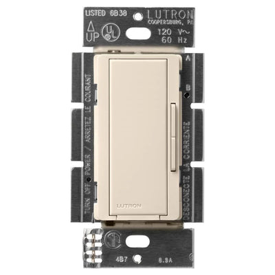 Lutron Maestro Companion Dimmer Switch, Multi-Location Dimmer for Maestro Dimmers/Timers/Sensors, Not For Stand-Alone Use, MA-RH-LA, Light Almond
