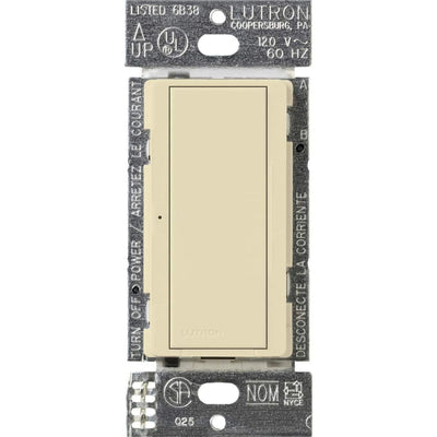Lutron Maestro 8A Electronic Switch, Neutral Required, 950W Lighting/3A Fan, 120V, Single Pole/3-Way, MA-S8AM-XX / MSC-S8AM-AL, Almond