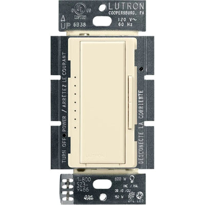 Lutron Maestro LED+ Dimmer Switch, 150W LED, Single Pole/Multi-Location, No Neutral Required,120V, MACL-153M-AL, Almond