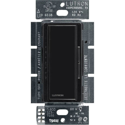 Lutron Maestro LED+ Dimmer Switch, 150W LED, Single Pole/Multi-Location, No Neutral Required,120V, MACL-153MH-BL, Black