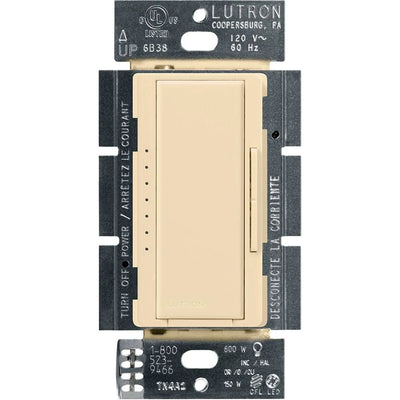 Lutron Maestro LED+ Dimmer Switch, 150W LED, Single Pole/Multi-Location, No Neutral Required,120V, MACL-153MH-IV, Ivory
