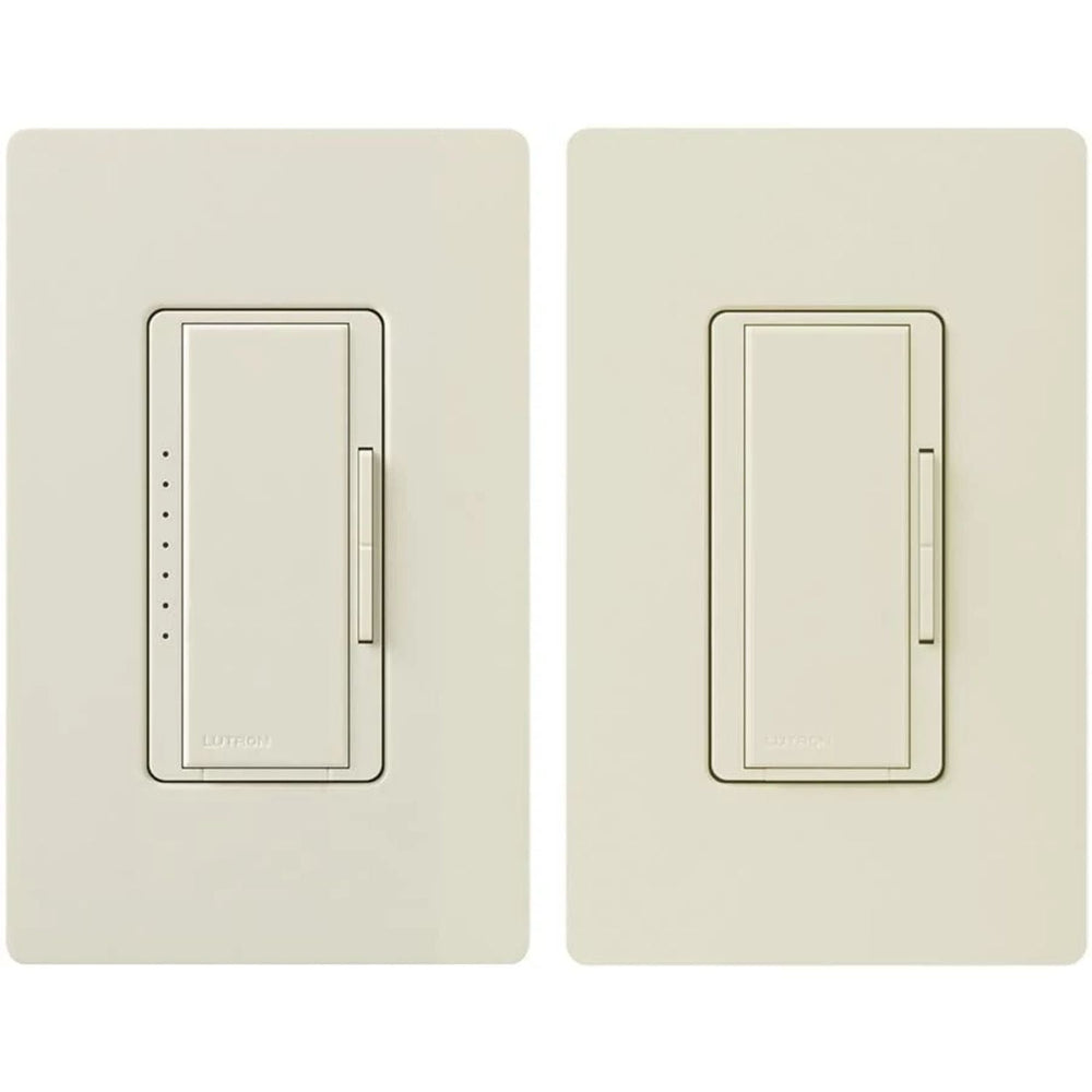 Lutron Maestro LED+ Dimmer Switch, 150W LED, Single Pole/Multi-Location, No Neutral Required,120V, MACL-153M-AL, Almond