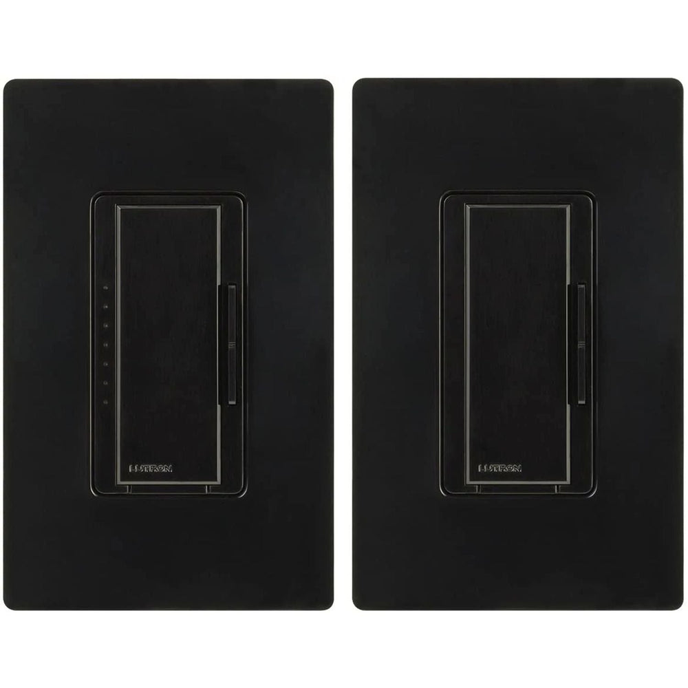 Lutron Maestro LED+ Dimmer Switch, 150W LED, Single Pole/Multi-Location, No Neutral Required,120V, MACL-153M-BL, Black