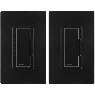 Lutron Maestro LED+ Dimmer Switch, 150W LED, Single Pole/Multi-Location, No Neutral Required,120V, MACL-153M-BL, Black