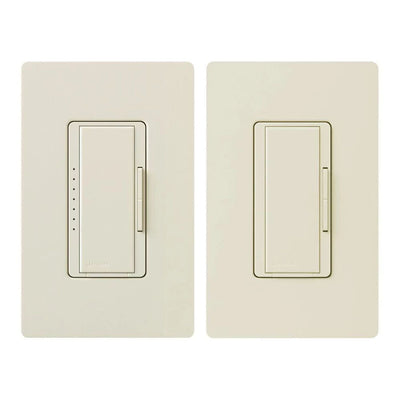 Lutron Maestro LED+ Dimmer Switch, 150W LED, Single Pole/Multi-Location, No Neutral Required,120V, MACL-153M-LA, Light Almond