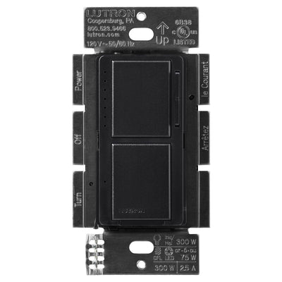 Lutron Maestro LED+ Dual Dimmer and Switch, 75W LED Bulbs, Single Pole, MACL-L3S25-MN, Midnight