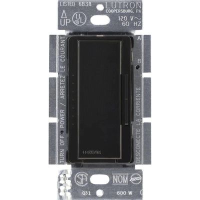 Lutron Maestro ELV Dimmer Switch, 600W, Single-Pole/Multi-Location, Neutral Required, 120V, MAELV-600-BL, Black