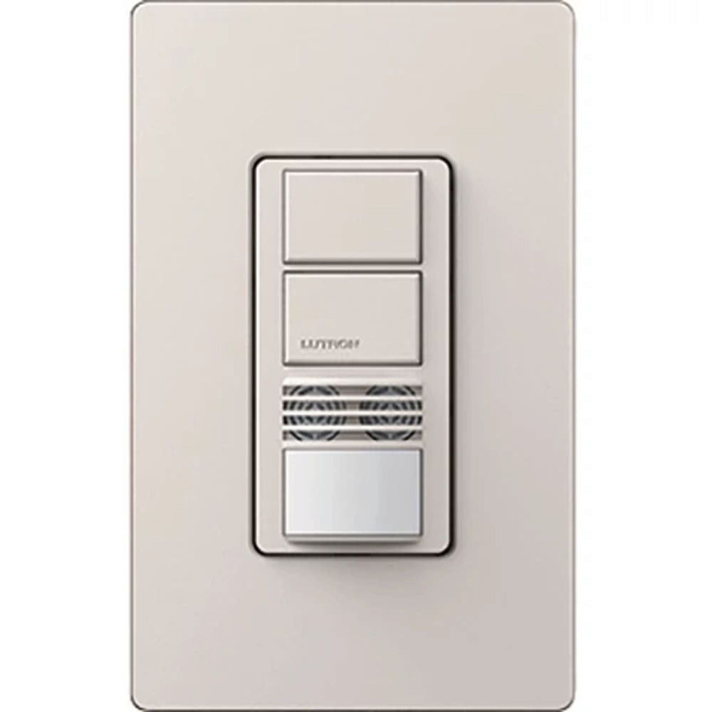 Lutron Maestro Dual Circuit Dual-Tech Motion Sensor Switch, 6A, 120-277V, Single Pole, Ground or Neutral Required, MS-A202-TP, Taupe