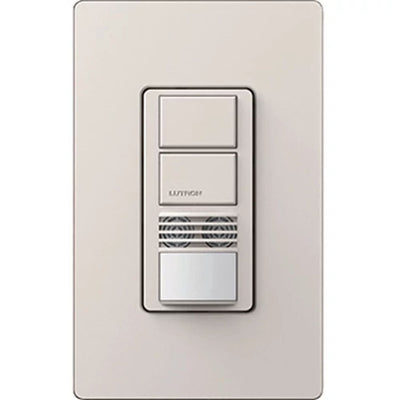 Lutron Maestro Dual Circuit Dual-Tech Motion Sensor Switch, 6A, 120-277V, Single Pole, Ground or Neutral Required, MS-A202-TP, Taupe