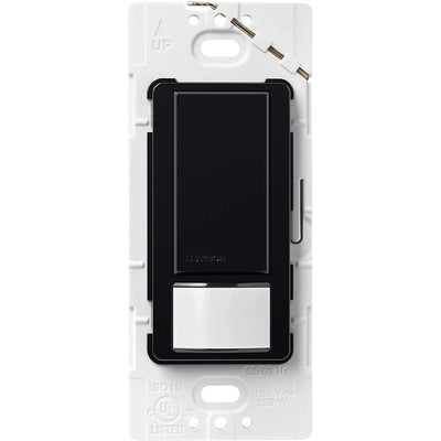 Lutron Maestro Motion Sensor Switch, Ground or Neutral Required, 2A Lighting, 120V, Single Pole, MS-OPS2-BL, Black
