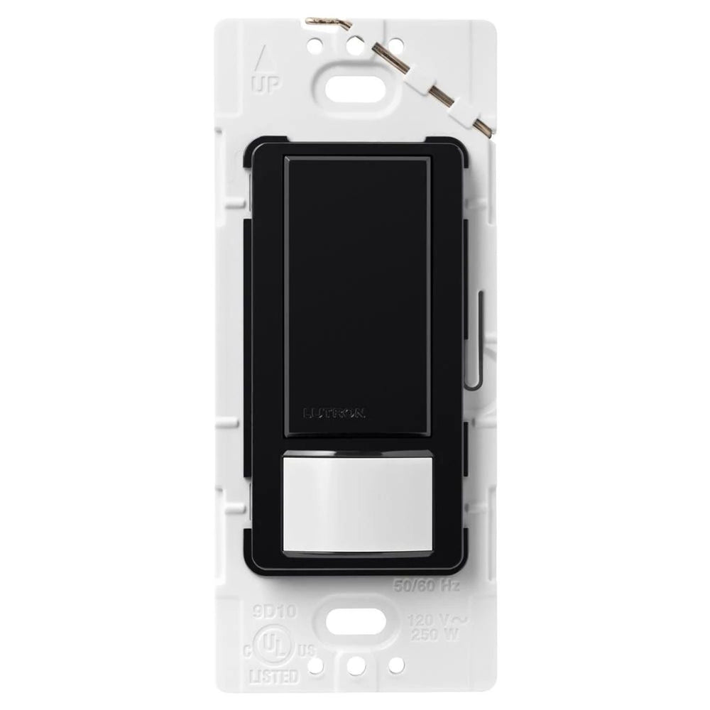 Lutron Maestro Motion Sensor Switch, 5A Light/3A Fan, 120V, Single/Multi-Location, Ground or Neutral Required, MS-OPS5M-BL, Black