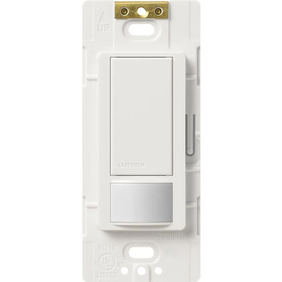 Lutron Maestro Motion Sensor Switch, Ground or Neutral Required, 6A Light, 3A Fan, 120-277V, Single/Multi-Location, MS-OPS6M2-DV-SW, Snow White