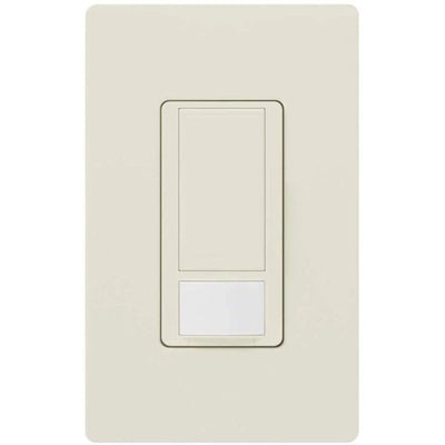Lutron Maestro Motion Sensor Switch, Vacancy Only, Ground or Neutral Required, 2A Lighting, 120V, Single Pole, MS-VPS2H-LA, Light Almond