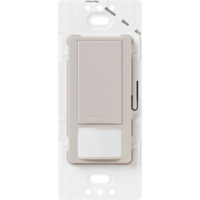 Lutron Maestro Motion Sensor Switch, Vacancy Only, Ground or Neutral Required, 2A Lighting, 120V, Single Pole, MS-VPS2-TP, Taupe