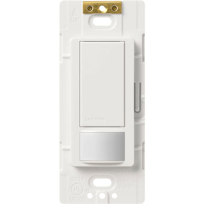 Lutron Maestro Motion Sensor Switch, Vacancy Only, Ground or Neutral Required, 2A Lighting, 120V, Single Pole, MS-VPS2-WH, White
