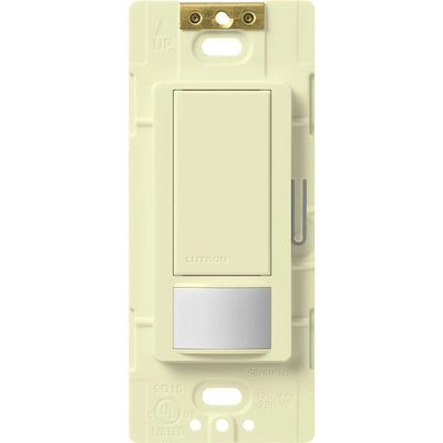 Lutron Maestro Motion Sensor Switch, Vacancy Only, Ground or Neutral Required, 5A Light, 3A Fan, 120V, Single/Multi-Location, MS-VPS5M-AL, Almond