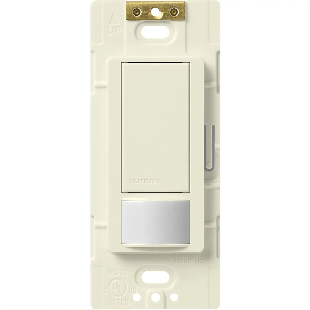 Lutron Maestro Motion Sensor Switch, Vacancy Only, Ground or Neutral Required, 5A Light, 3A Fan, 120V, Single/Multi-Location, MS-VPS5M-BI, Biscuit