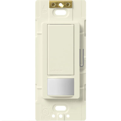Lutron Maestro Motion Sensor Switch, Vacancy Only, Ground or Neutral Required, 5A Light, 3A Fan, 120V, Single/Multi-Location, MS-VPS5M-BI, Biscuit