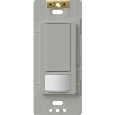 Lutron Maestro Motion Sensor Switch, Vacancy Only, Ground or Neutral Required, 5A Light, 3A Fan, 120V, Single/Multi-Location, MS-VPS5M-GR, Gray