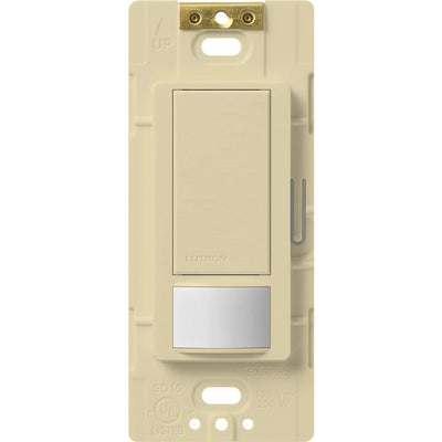 Lutron Maestro Motion Sensor Switch, Vacancy Only, Ground or Neutral Required, 5A Light, 3A Fan, 120V, Single/Multi-Location, MS-VPS5M-IV, Ivory