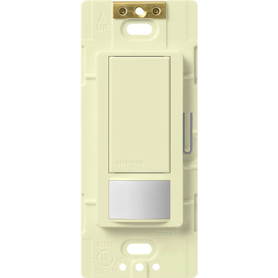 Lutron Maestro Motion Sensor Switch, Vacancy Only, Neutral Optional, 6A Light, 3A Fan, 120-277V, Single/Multi-Location, MS-OPS6M2-DV-AL, Almond