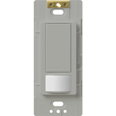 Lutron Maestro Motion Sensor Switch, Vacancy Only, Neutral Optional, 6A Light, 3A Fan, 120-277V, Single/Multi-Location, MS-OPS6M2-DV-GR, Gray