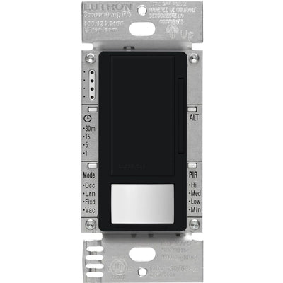 Lutron Maestro 0-10V Motion Sensor/Dimmer Switch, 8A, Neutral Optional, 120-277V, Single Pole/Multi-Location, MS-Z101-MN, Midnight