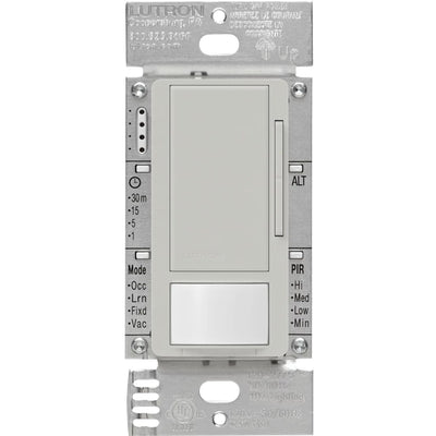 Lutron Maestro 0-10V Motion Sensor/Dimmer Switch, 8A, Neutral Optional, 120-277V, Single Pole/Multi-Location, MS-Z101-PD, Palladium