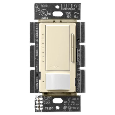 Lutron Maestro LED+ Motion Sensor Dimmer Switch, 150W LED, 120V, Single Pole/Multi-Location, MSCL-OP153M-AL, Almond