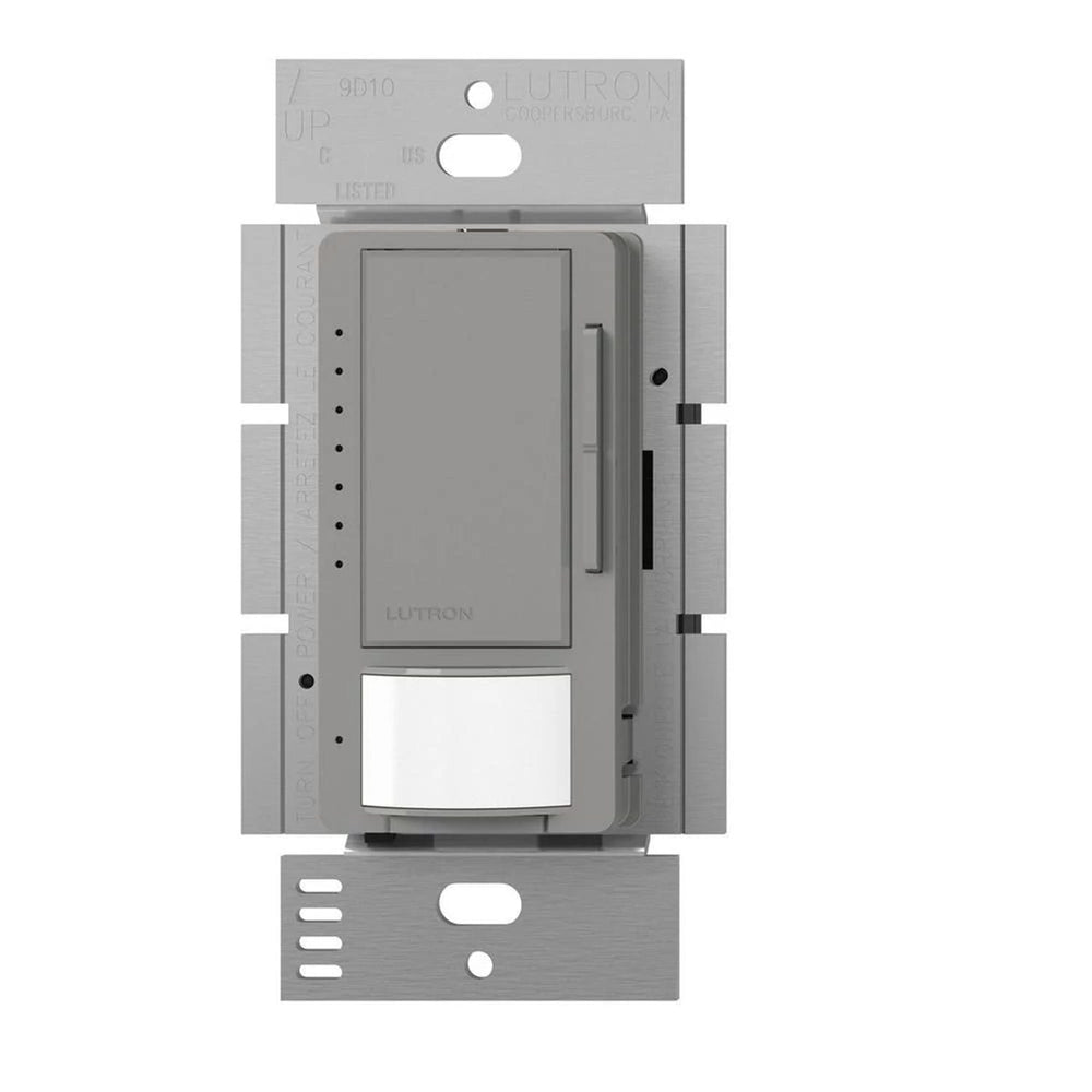 Lutron Maestro LED+ Motion Sensor Dimmer Switch, Vacancy Only, 150W LED, 120V, No Ground Required, Single Pole/Multi-Location, MSCL-OP153M-GR, Gray