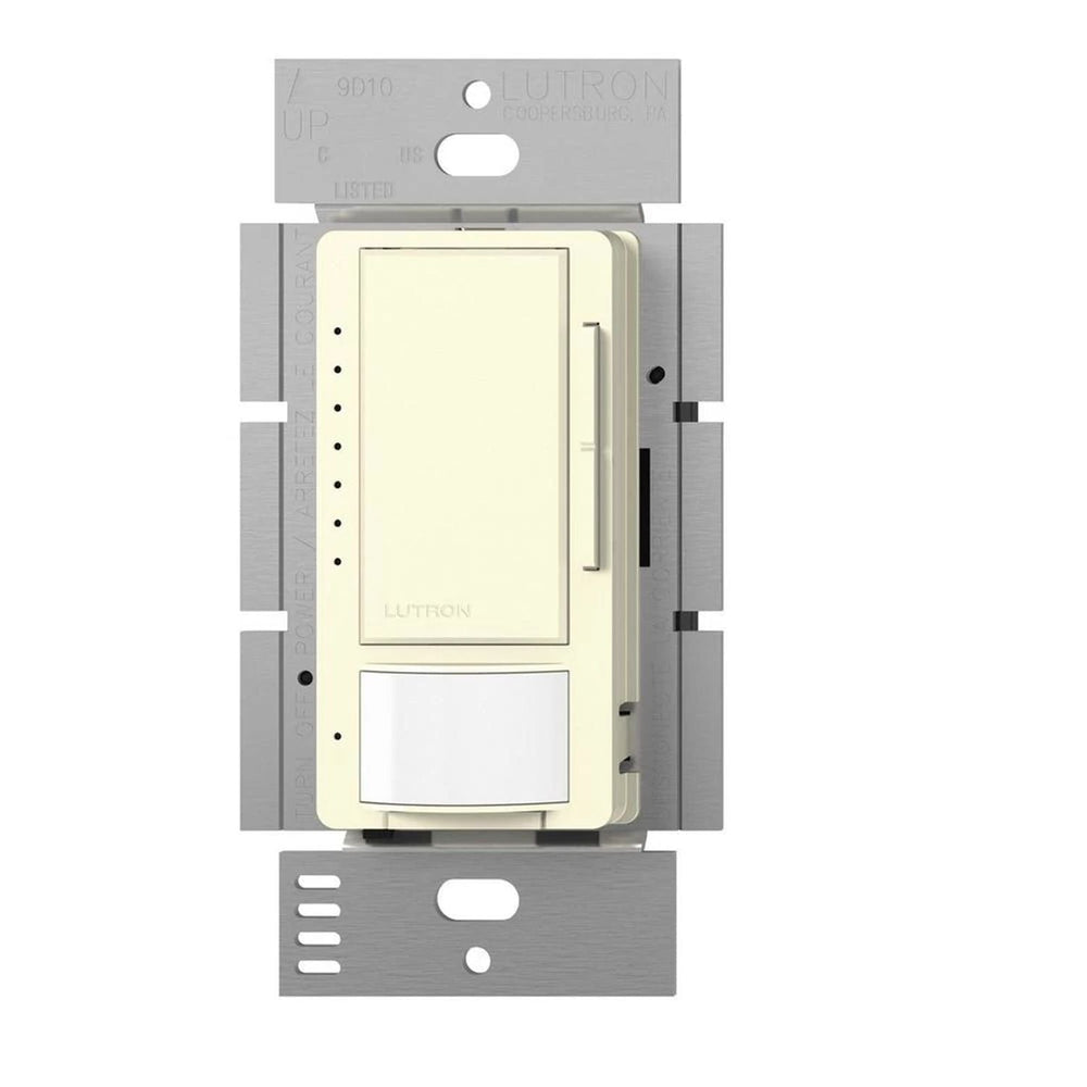 Lutron Maestro LED+ Motion Sensor Dimmer Switch, Vacancy Only, 150W LED, 120V, No Ground Required, Single/Multi-Location, MSCL-OP153M-LA, Light Almond