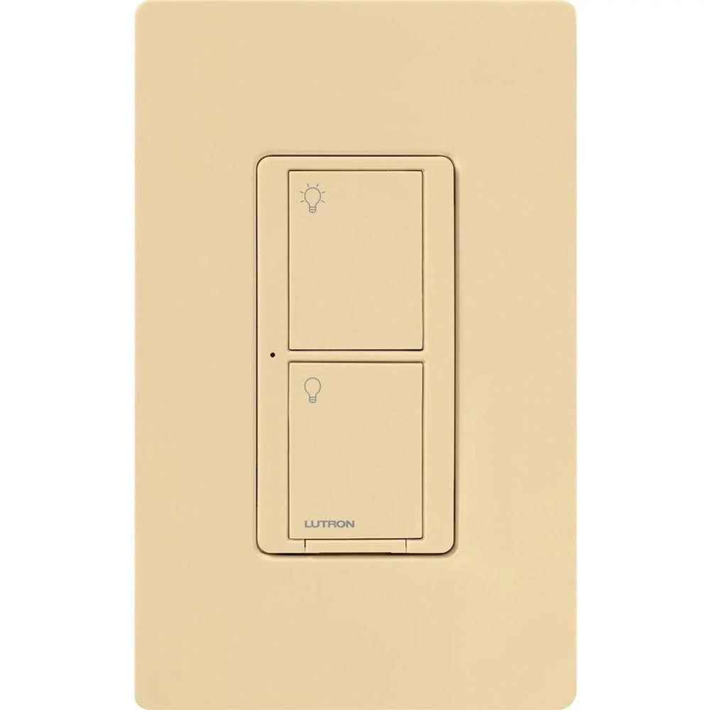 Lutron Caseta In-Wall Smart Switch PRO, No Neutral Required, 5A Lighting or 3A General Fan Load, 120/277V, Single Pole/3-Way, PD-5WS-IV, Ivory